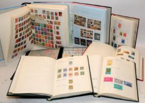 A collection of stamp albums and stock books well filled with world stamps. 7 albums in lot