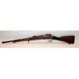 French Gras 1866 Patent M80 Bolt Action Rifle. O/all length 98cms. Requires attention. Wall hanger