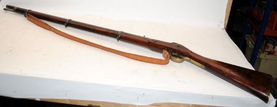 Antique Pattern 1853 Three Band Enfield Musket Rifle, good identifying marks throughout. In very