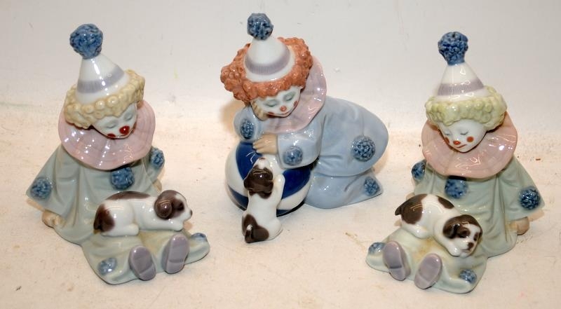 lladro small clowns 5277, 5278, 5813 plus one other (4) - Image 2 of 5