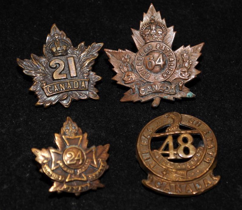 Collection of WWI Canadian Forces Cap Badges, some scarce examples. 12 in lot - Image 4 of 5