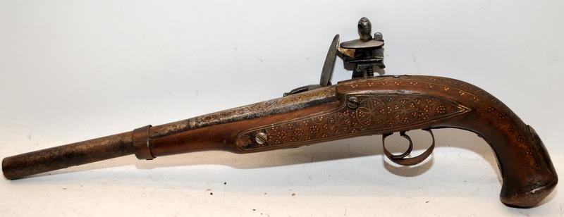 Antique Flintlock Musket. O/all length 47cms. For decorative purposes only - Image 3 of 5