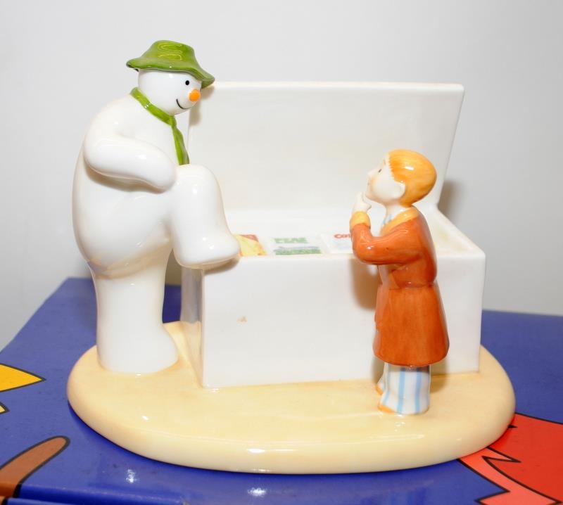 2 x Coalport The Snowman figurines: Time To Cool Down, H Samuels exclusive figure c/w Collectors - Image 4 of 6