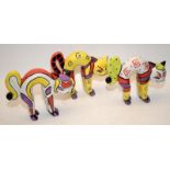 Lorna Bailey Cat Figures: 3 x Limited Edition Cats with arched backs. All marked 47/50. No