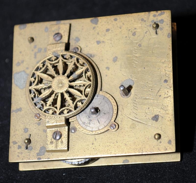 1800's Fusee Verge escapement movement in working order. Signed James Evans, Tenbury. - Image 2 of 5