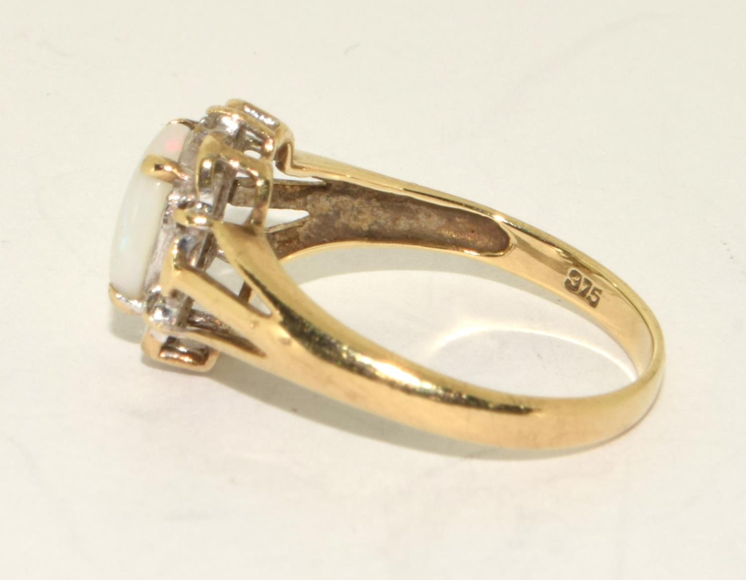 Vintage 9ct gold natural Opal ring size L - Image 2 of 5