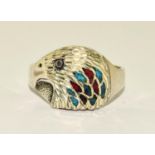 Navajo silver eagle head ring Size Z + 1