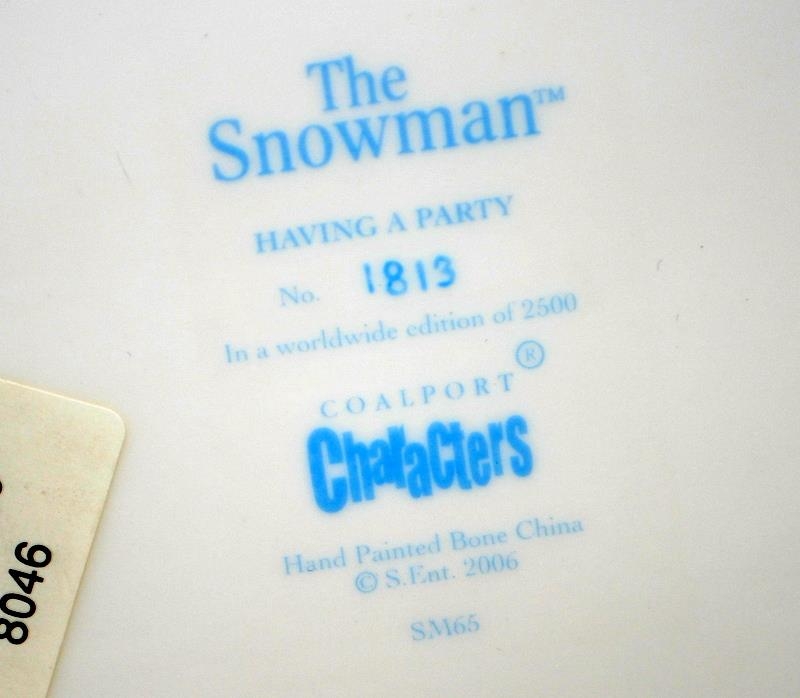 Coalport The Snowman figurine: Having A Party. H Samuels exclusive figure. boxed - Image 2 of 4