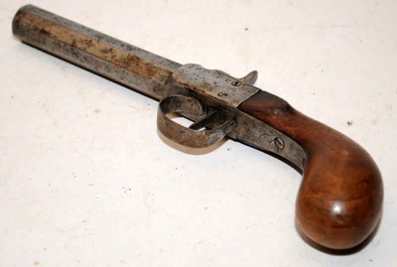 Antique French Pistolet De Poche pocket pistol. Single shot, percussion cap firing mechanism. - Image 4 of 4