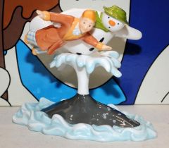 Coalport The Snowman Limited Edition Figurine: Walking In The Air, 1127/2000. Boxed with certificate