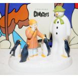 Coalport The Snowman figurine: Penguin Pals, Snowman Guild Exclusive figure. Boxed