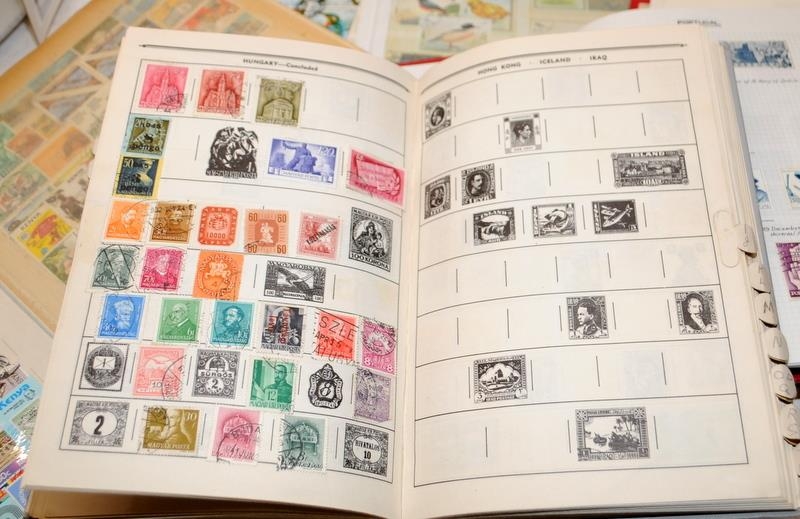 A collection of stamp albums and stock books well filled with world stamps. 10 albums in lot c/w a - Image 2 of 13