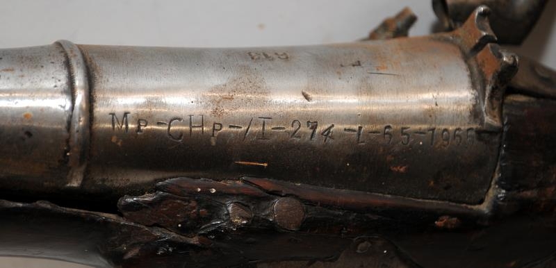 Antique muzzle loading percussion musket with foundry/armoury marks. O/all length 212cms. Wall - Image 3 of 8