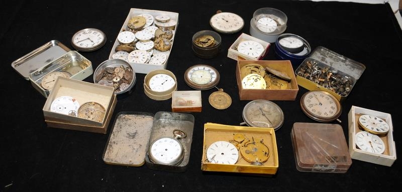 Collection of pocket watch/car clock spares and parts for spares/repair - Image 2 of 5