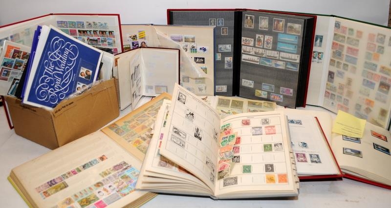 A collection of stamp albums and stock books well filled with world stamps. 10 albums in lot c/w a