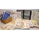 A collection of stamp albums and stock books well filled with world stamps. 10 albums in lot c/w a