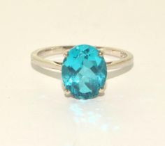A 925 silver ring turquoise gemstone Size M