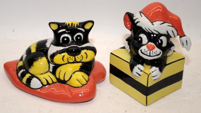 5 x Lorna Bailey cat figures including Choo Choo, Valentino, Christmas Present and Mothers Day. - Image 2 of 3