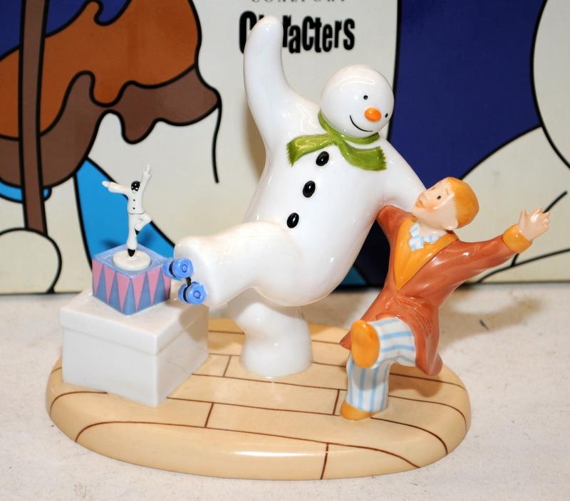 Coalport The Snowman Limited Edition Figurine: Treading The Boards 576/2000. Boxed with