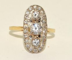 A stunning gold on 925 silver ring Size O