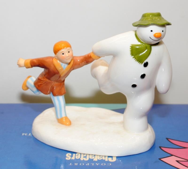 2 x Coalport The Snowman Figurines: The Adventure Begins c/w limited edition Off Piste 622/2000. - Image 2 of 5
