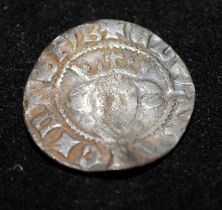 Edward III (Reigned 1327-1377) Hammered Silver Penny, London Mint Mark.