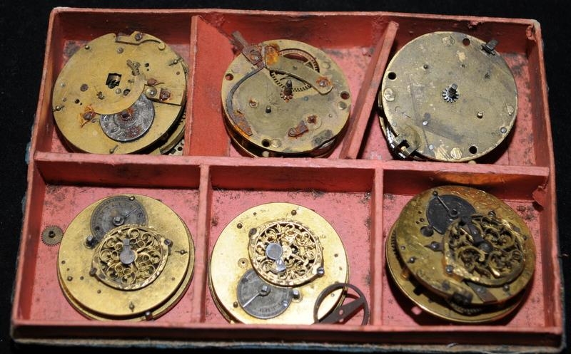 A collection of fusee and verge pocket watch movements, several of the fusee movements in working - Image 4 of 6