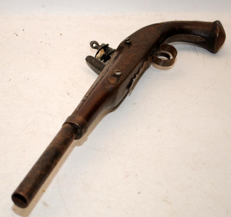 Antique Flintlock Musket. O/all length 47cms. For decorative purposes only - Image 4 of 5