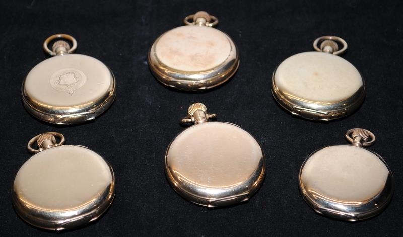 A collection of NOS gold plated full hunter pocket watch cases. External size 50mm (1 at 45mm) not - Image 2 of 3