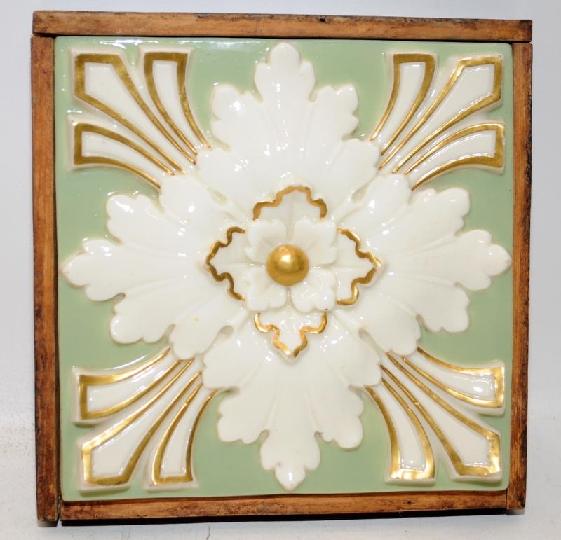 Two framed tiles made by Grainger's Worcester c1820-1840 tiles size 6" x 6" (2) - Image 5 of 7
