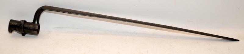 Antique British Army 1853 Pattern (?) Enfield Rifle Socket Fit Sword Bayonet. O/all length 54cms