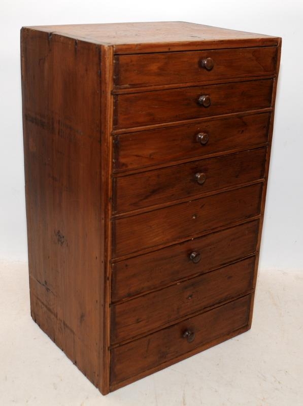 Antique wooden engineers chest of 8 graduated drawers containing a very large quantity of mostly - Image 2 of 9