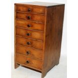 Vintage watchmakers worktop cabinet of 7 graduated drawers. From a working environment, includes