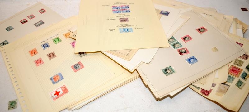 Folder containing a selection of stock sheets and loose album pages of world stamps including - Image 3 of 3