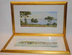 2 x Local interest framed numbered and signed limited edition prints by John Dimech: Evening