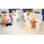 2 x Coalport The Snowman figurines: Time To Cool Down, H Samuels exclusive figure c/w Collectors
