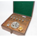 Vintage 8mm watchmakers collet set with accessories housed in original hinged wooden box