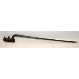 Antique British Army 1853 Pattern (?) Enfield Rifle Socket Fit Sword Bayonet. O/all length 53cms