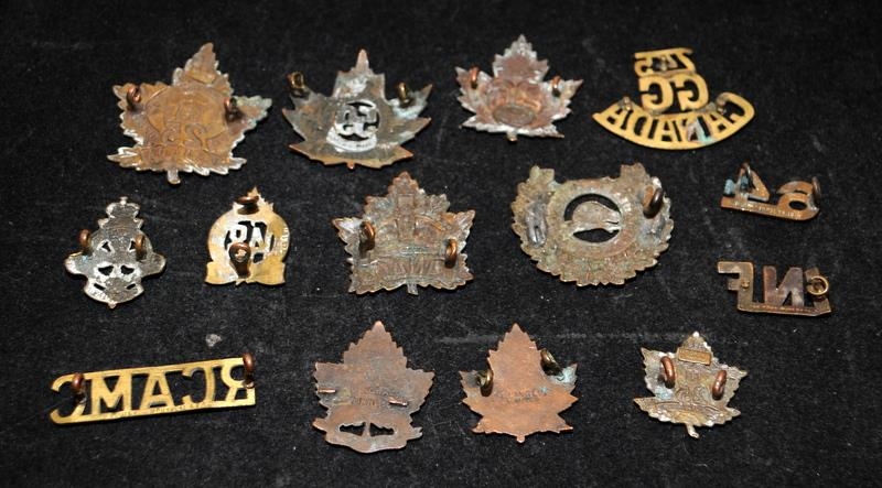 Collection of WWI Canadian Forces Cap Badges, some scarce examples. 14 in lot - Image 2 of 6