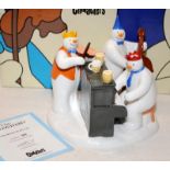 Coalport The Snowman figurine: The Band Plays On. Limited Edition 1221/2000. Boxed with certificate.