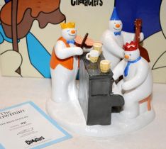 Coalport The Snowman figurine: The Band Plays On. Limited Edition 1221/2000. Boxed with certificate.
