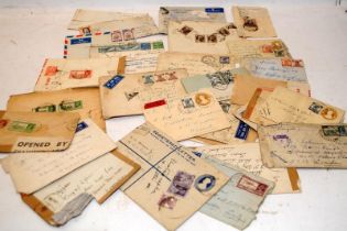 A quantity of stamped addressed envelopes, mostly originating from India and from first half of