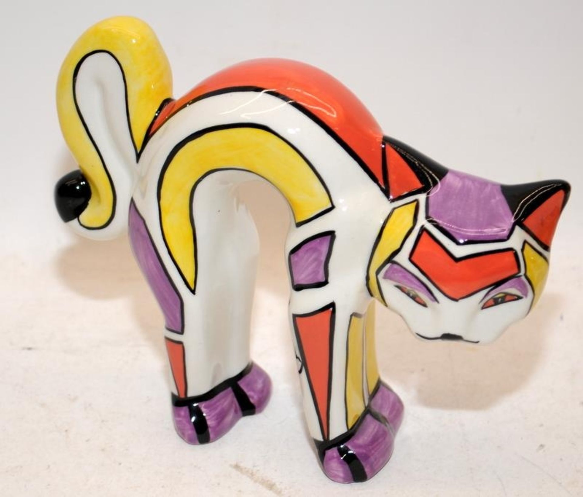 Lorna Bailey Cat Figures: 3 x Limited Edition Cats with arched backs. All marked 47/50. No - Image 2 of 7