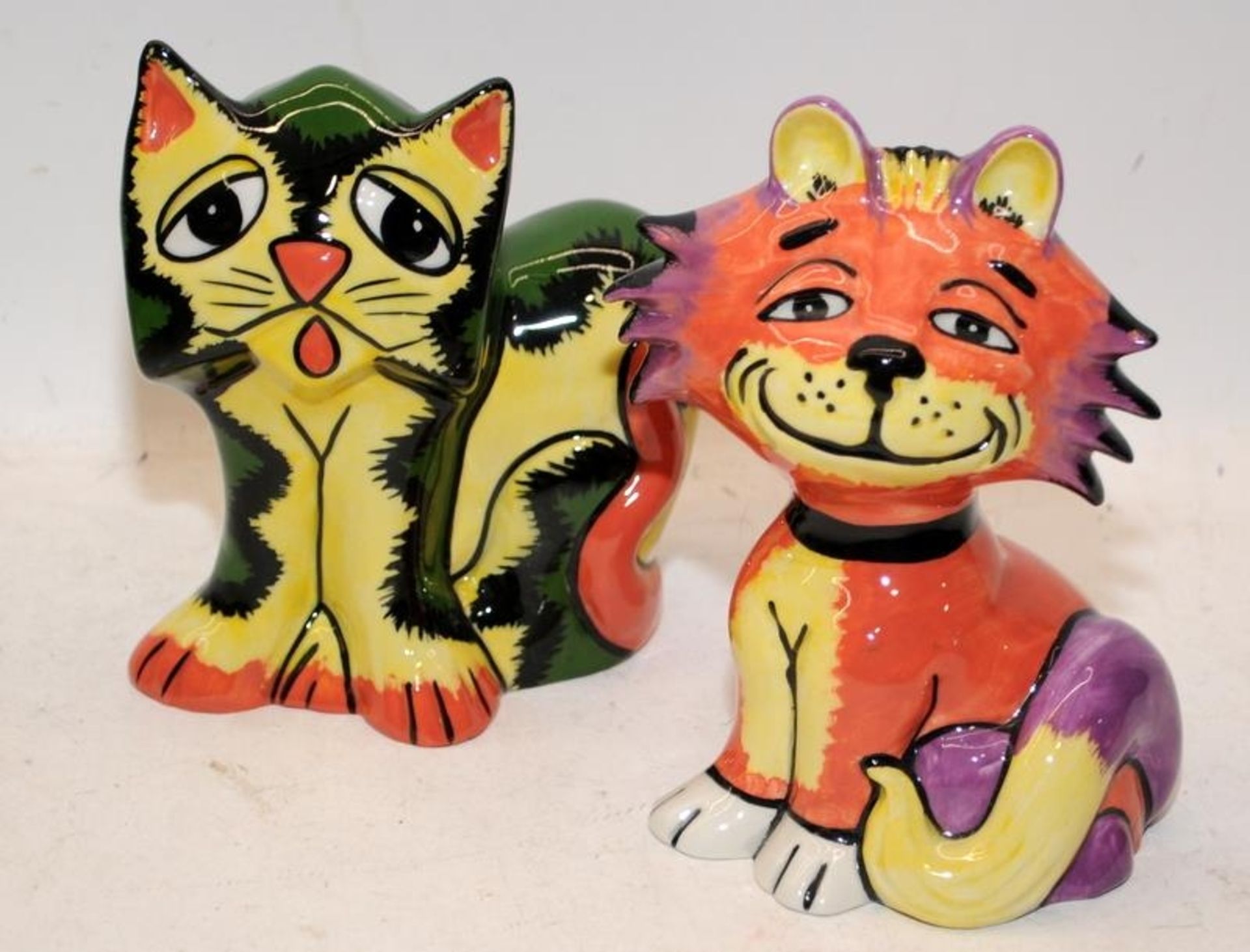 5 x Lorna Bailey cat figures: Sid, Gotcha, Cutie, Jaspurr and one other. All signed. - Image 3 of 3