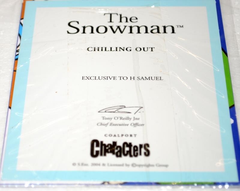 Coalport The Snowman figurine: Chilling Out. H Samuels exclusive figure. Boxed - Image 3 of 4
