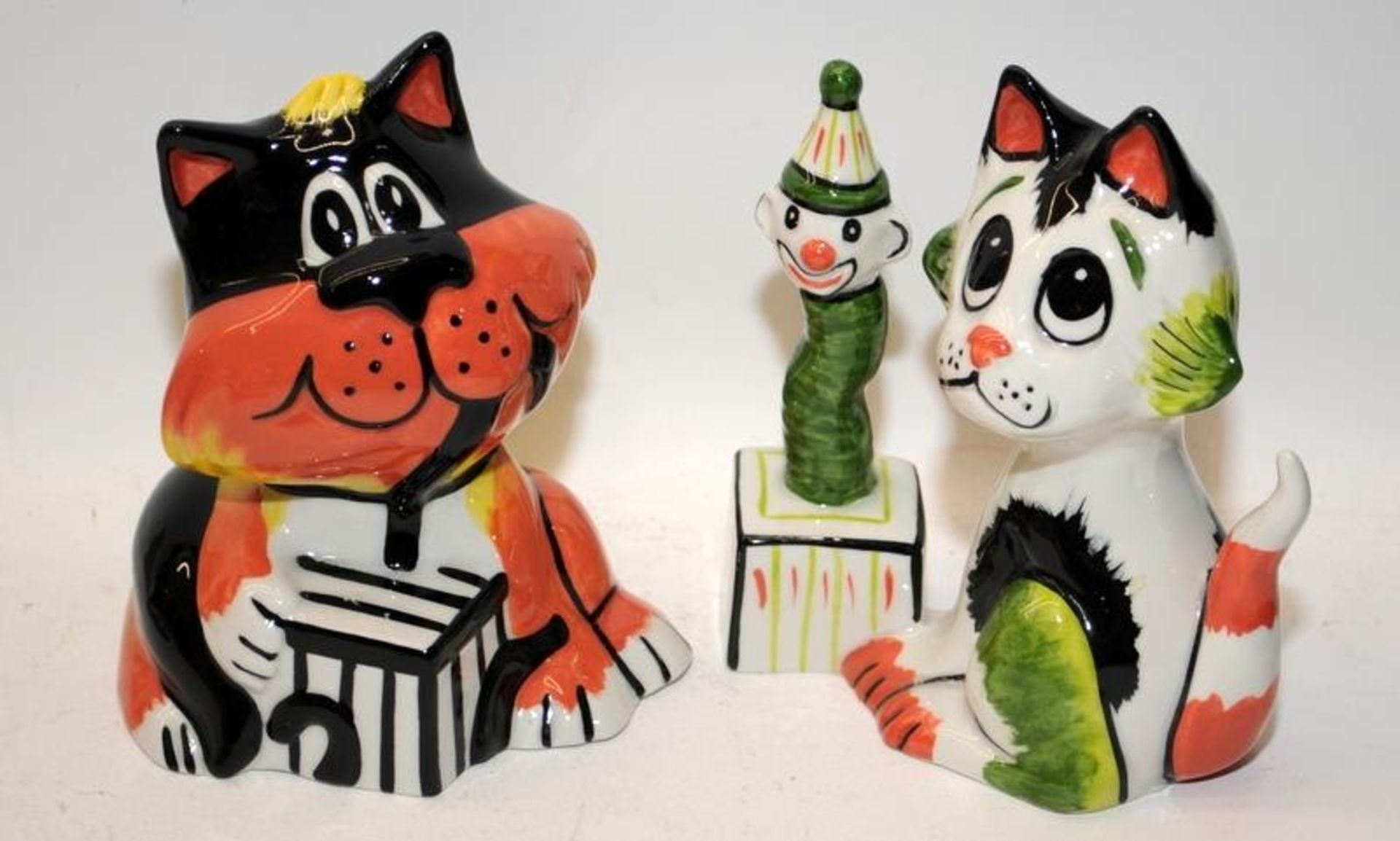 5 x Lorna Bailey cat figures including Jack in the Box, Corky, Scruffy, Mothers Surprise and Buster. - Image 2 of 3