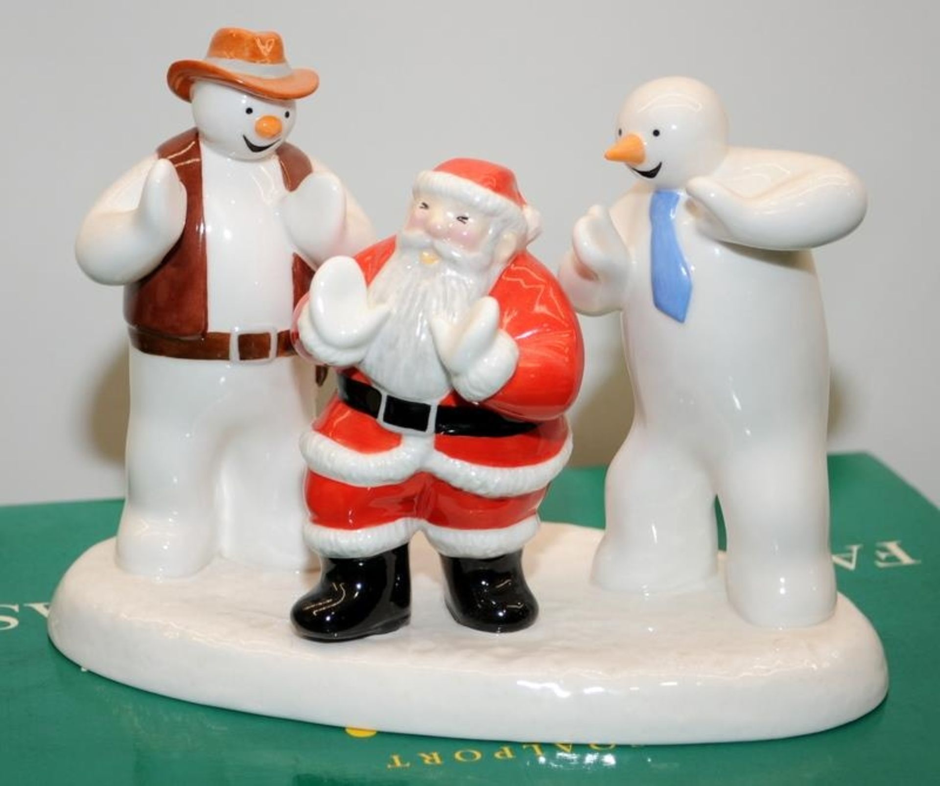 2 x Coalport Characters Raymond Briggs Father Christmas figurines: Line Dancing c/w Time for a Break - Image 4 of 6
