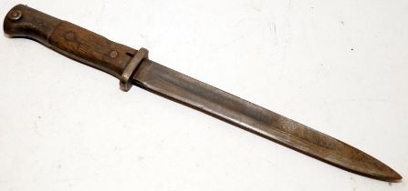German M 1884/98 Bayonet. Stamped Ernst Siepmann & Co. Solengen. O/all length 37cms
