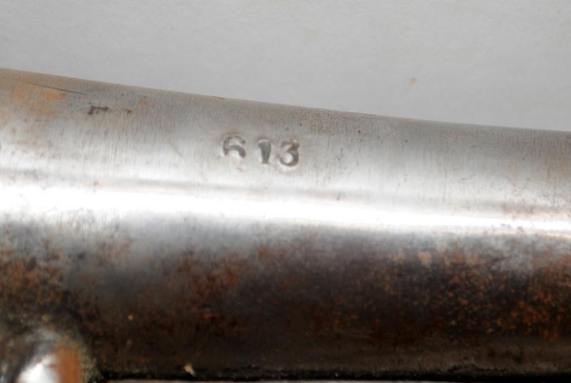 Antique muzzle loading percussion musket with foundry/armoury marks. O/all length 212cms. Wall - Image 6 of 8