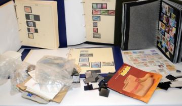 Quantity of Stamp albums and stock books from around the world plus loose stamps to sort. Part of